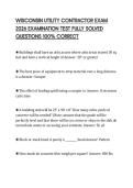 WISCONSIN UTILITY CONTRACTOR EXAM 2026 EXAMINATION TEST FULLY SOLVED QUESTIONS 100&percnt; CORRECT