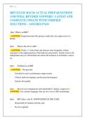 RBT EXAM &lpar;BACB&rpar; ACTUAL PREP QUESTIONS  AND WELL REVISED ANSWERS - LATEST AND  COMPLETE UPDATE WITH VERIFIED  SOLUTIONS &ndash; ASSURES PASS 