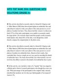 WITS TEST BANK 2026 QUESTIONS WITH SOLUTIONS GRADED A&plus;