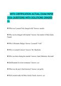 WITS CERTIFICATION ACTUAL EXAM PAPER 2026 QUESTIONS WITH SOLUTIONS GRADED A&plus;