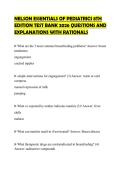 NELSON ESSENTIALS OF PEDIATRICS 8TH EDITION TEST BANK 2026 QUESTIONS AND EXPLANATIONS WITH RATIONALS