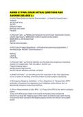 AMMO 67 FINAL EXAM ACTUAL QUESTIONS AND ANSWERS GRADED A&plus;