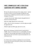 WJEC CRIMINOLOGY UNIT 4 2026 EXAM QUESTIONS WITH VERIFIED ANSWERS