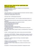 NURS 663 FINAL EXAM ACTUAL QUESTIONS AND ANSWERS GRADED A&plus;
