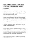 WJEC CRIMINOLOGY UNIT 4 2026 EXAM SCRIPT FULL QUESTIONS AND VERIFIED ANSWERS