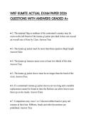 WKF KUMITE ACTUAL EXAM PAPER 2026 QUESTIONS WITH ANSWERS GRADED A&plus;