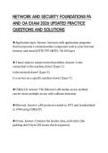 NETWORK AND SECURITY FOUNDATIONS PA AND OA EXAM 2026 UPDATED PRACTICE QUESTIONS AND SOLUTIONS