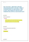 NSG 123 EXAM 3 - MED SURG 1 REVIEW UPDATED QUESTIONS AND 100- CORRECT ANSWERS WITH A GUARANTEED A&plus; &lpar;2026 LATEST AND COMPLETE UPDATE WITH VERIFIED SOLUTIONS&rpar; GUARANTEED PASS&excl;&excl; 