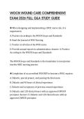 WOCN WOUND CARE COMPREHENSIVE EXAM 2026 FULL Q&A STUDY GUIDE