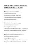 NEUROSCIENCE 6TH EDITION 2026 FULL SUMMARY AND KEY CONCEPTS