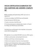WOCN CERTIFICATION EXAMINATION TEST 2026 QUESTIONS AND ANSWERS COMPLETE SET