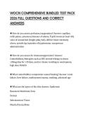 WOCN COMPREHENSIVE BUNDLED TEST PACK 2026 FULL QUESTIONS AND CORRECT ANSWERS