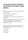 WOCN WOUND TREATMENT EXAMINATION 2026 QUESTIONS WITH CORRECT ANSWERS GRADED A&plus;