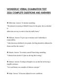 WONDERLIC VERBAL EXAMINATION TEST 2026 COMPLETE QUESTIONS AND ANSWERS