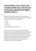 WONGS NURSING CARE OF INFANTS AND CHILDREN EXAMPREP 2026 COMPLETE EXAM SET WITH REAL QUESTIONS AND CORRECT ANSWERS GRADED A&plus;