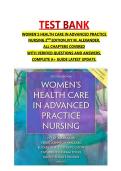 TEST BANK WOMEN'S HEALTH CARE IN ADVANCED PRACTICE NURSING 2ND EDITION&comma;IVY M&period; ALEXANDER&comma; ALL CHAPTERS COVERED WITH VERIFIED QUESTIONS AND ANSWERS&comma; COMPLETE A&plus; GUIDE LATEST UPDATE&period;