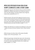NFHS SOCCER RULES EXAM 2026 EXAM SCRIPT COMPLETE Q AND A STUDY GUIDE