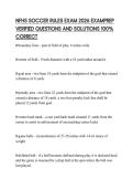 NFHS SOCCER RULES EXAM 2026 EXAMPREP VERIFIED QUESTIONS AND SOLUTIONS 100&percnt; CORRECT