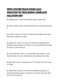 NFHS SOCCER RULES EXAM 2026 PRACTICE SET INCLUDING COMPLETE SOLUTION KEY
