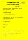 JOINT FIREPOWER COURSE &lpar;MIDTERM EXAM&rpar; QUESTIONS AND ANSWERS 2026