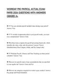 WORKDAY PRO PAYROLL ACTUAL EXAM PAPER 2026 QUESTIONS WITH ANSWERS GRADED A&plus;