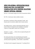 NFHS VOLLEYBALL OFFICIATING RULES EXAM 2025 FULL 136 QUESTION COMPILATION WITH VERIFIED SOLUTIONS NEWEST OFFICIAL VERSION