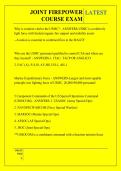 JOINT FIREPOWER COURSE EXAM QUESTIONS AND ANSWERS 2026