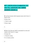 NFPT CERTIFICATION EXAMINATION TEST 2026 FULL QUESTIONS AND VERIFIED ANSWERS GRADED A&plus;