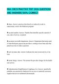 NHA CBCS PRACTICE TEST 2026 QUESTIONS AND ANSWERS 100&percnt; CORRECT