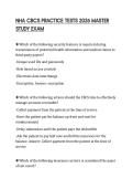 NHA CBCS PRACTICE TESTS 2026 MASTER STUDY EXAM