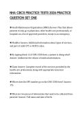 NHA CBCS PRACTICE TESTS 2026 PRACTICE QUESTION SET ONE