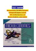 TEST BANK Microeconomics 7th Edition By Robert S&period;Pindyck&comma;All Chapters Covered&comma; 100&percnt; Verified Questions and Answers Graded A&plus; Latest Update&period;