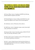 NHA MEDICAL CODING AND BILLING FINAL PAPER ACTUAL EXAM EXAM STUDY SHEET 2026 GRADED A&plus;&period;