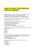  NADN 135 EXAM 1 QUESTIONS AND CORRECT ANSWERS 