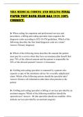 NHA MEDICAL CODING AND BILLING FINAL PAPER TEST BANK EXAM Q&A 2026 100&percnt; CORRECT&period;