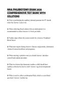 NHA PHLEBOTOMY EXAM 2026 COMPREHENSIVE TEST BANK WITH SOLUTIONS