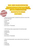 NCLEX - JERSEY COLLEGE NUTRITION FINAL   Comprehensive Resource To Help You Ace 2026-2027  Includes Frequently Tested Questions With ELABORATED  100&percnt; Correct COMPLETE SOLUTIONS  Guaranteed Pass First Attempt&excl;&excl;   Current Update&excl;&excl;