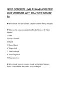 NICET CONCRETE LEVEL 1 EXAMINATION TEST 2026 QUESTIONS WITH SOLUTIONS GRADED A&plus;