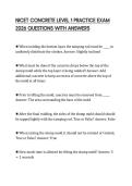NICET CONCRETE LEVEL 1 PRACTICE EXAM 2026 QUESTIONS WITH ANSWERS