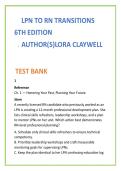 LPN to RN Transitions Test Bank &vert; Claywell 6th Edition &vert; NCLEX-Style MCQs