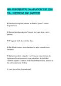 NIFA PERIOPERATIVE EXAMINATION TEST 2026 FULL QUESTIONS AND ANSWERS