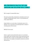 NIFA PERIOPERATIVE PRACTICE TEST 2026 QUESTIONS AND SOLUTIONS 100&percnt; CORRECT