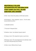 NIGHTINGALE COLLEGE PATHOPHYSIOLOGY MIDTERM EXAM STUDY GUIDE 2026 FULL SOLVED QUESTIONS AND ANSWERS