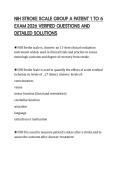 NIH STROKE SCALE GROUP A PATIENT 1 TO 6 EXAM 2026 VERIFIED QUESTIONS AND DETAILED SOLUTIONS