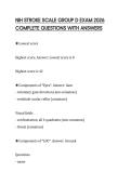 NIH STROKE SCALE GROUP D EXAM 2026 COMPLETE QUESTIONS WITH ANSWERS