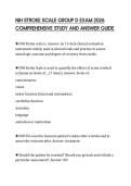 NIH STROKE SCALE GROUP D EXAM 2026 COMPREHENSIVE STUDY AND ANSWER GUIDE