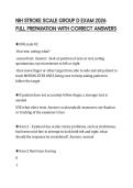 NIH STROKE SCALE GROUP D EXAM 2026 FULL PREPARATION WITH CORRECT ANSWERS