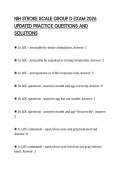 NIH STROKE SCALE GROUP D EXAM 2026 UPDATED PRACTICE QUESTIONS AND SOLUTIONS