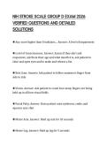 NIH STROKE SCALE GROUP D EXAM 2026 VERIFIED QUESTIONS AND DETAILED SOLUTIONS
