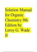 Organic Chemistry 9th Ed&period; Leroy G&period; Wade &vert; Solution Manual